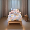 A set of four-piece pure cotton bed sheets and duvet covers with thickened brushed texture of Class A, which are fresh and skin-friendly for sleeping naked Application Scenario
